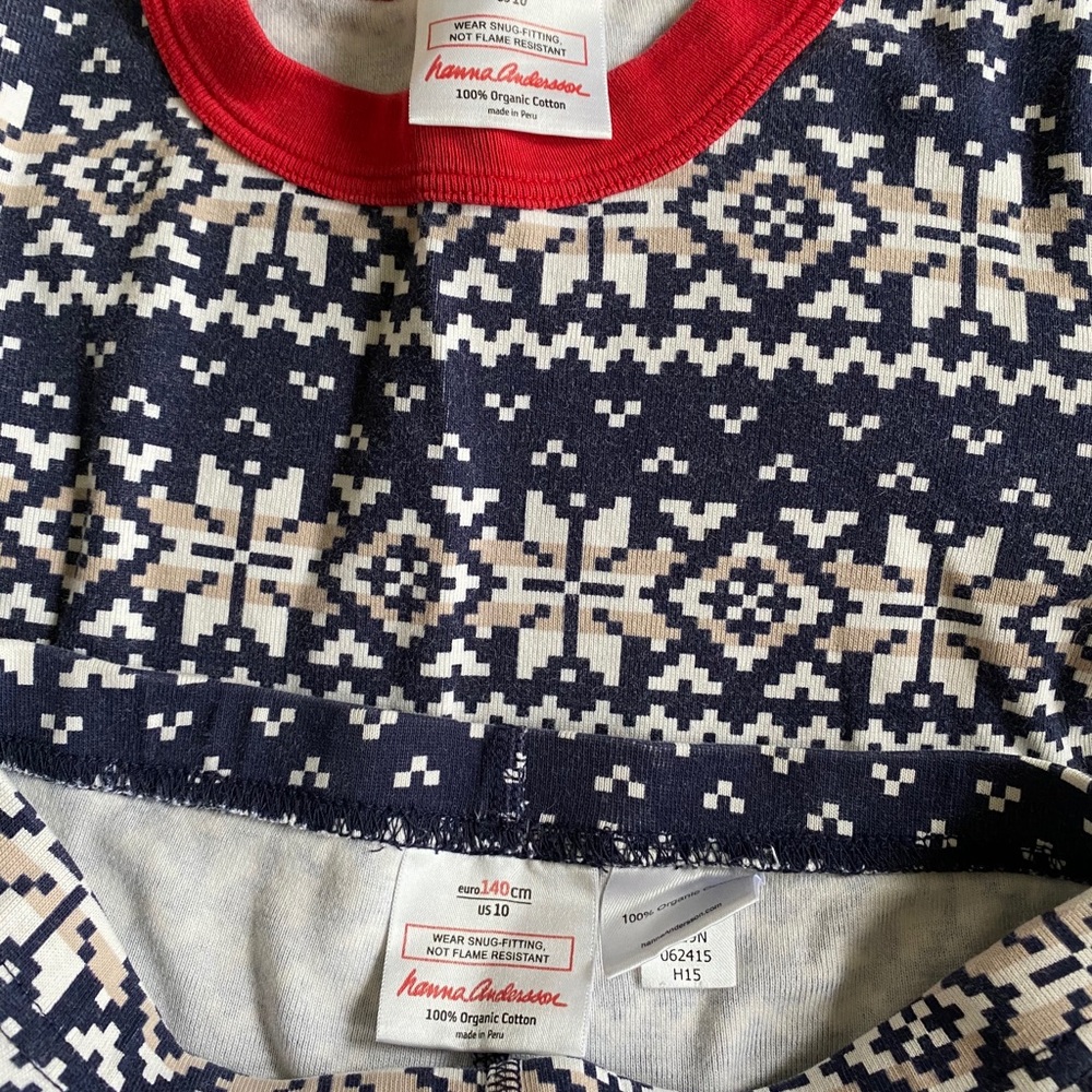 Hannah Andersson Pajamas Sz 10
